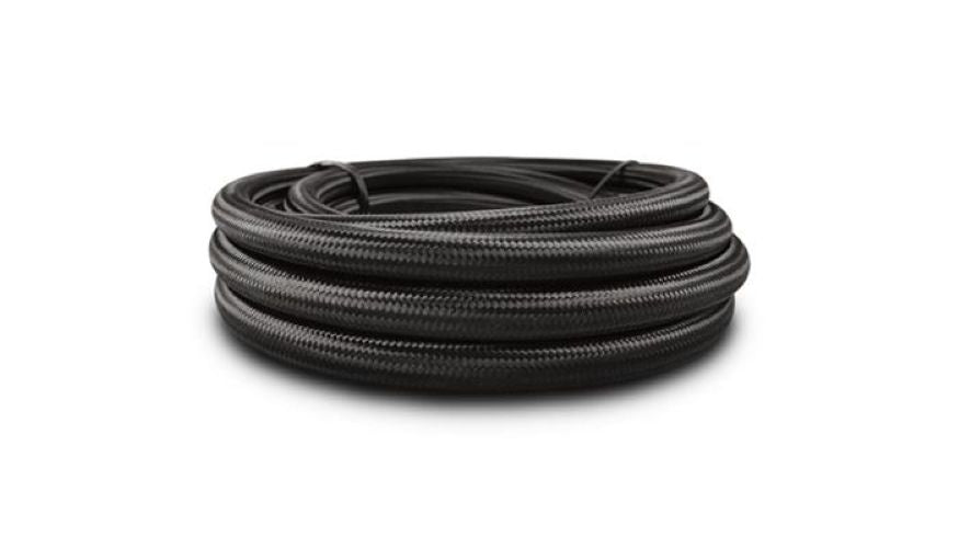 Vibrant Performance 20ft Roll of Black Nylon Braided Flex Hose, AN -10, Hose ID: 0.56in, Performance Hose & Fluid/Air Plumbing - Part 11980
