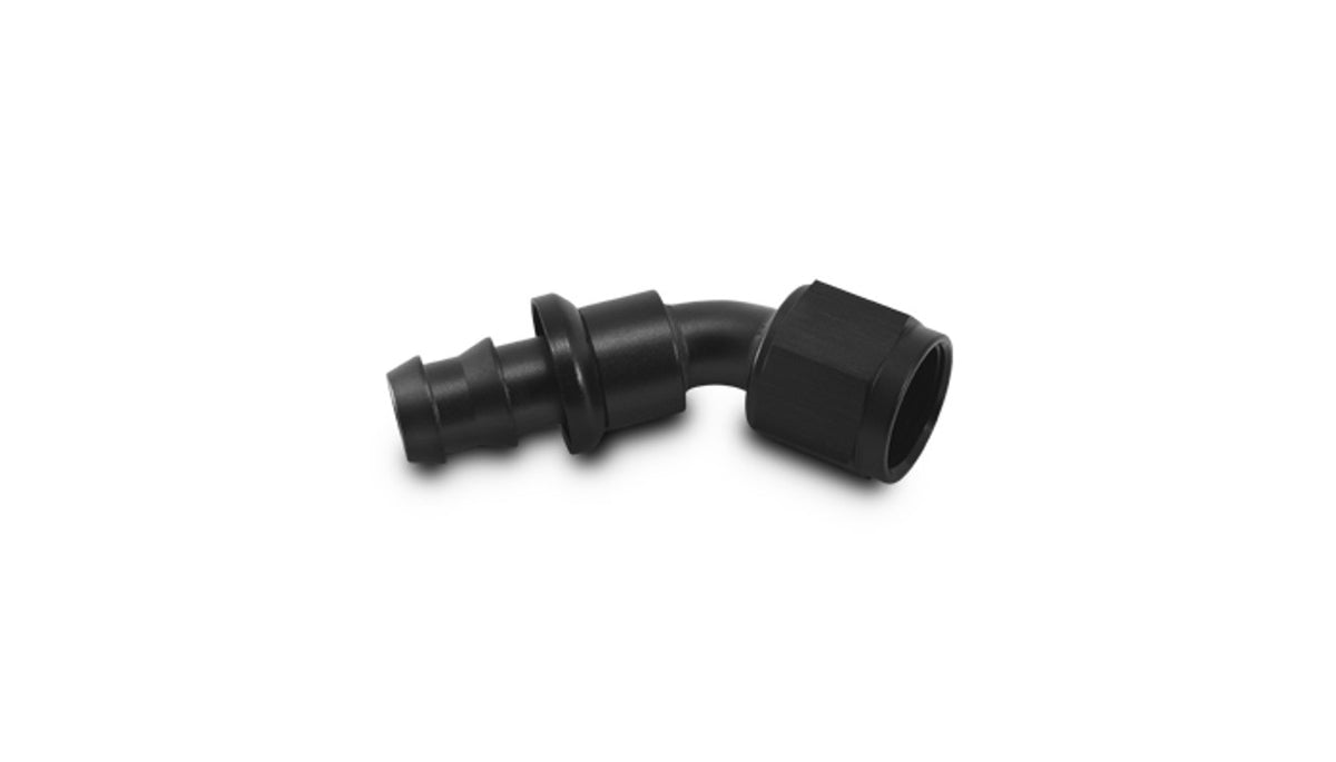 Vibrant Performance Push-On 45 Degree Hose End Elbow Fitting, -8AN, AN Performance Fluid Plumbing, for Performance Automotive Builds - Part 22408