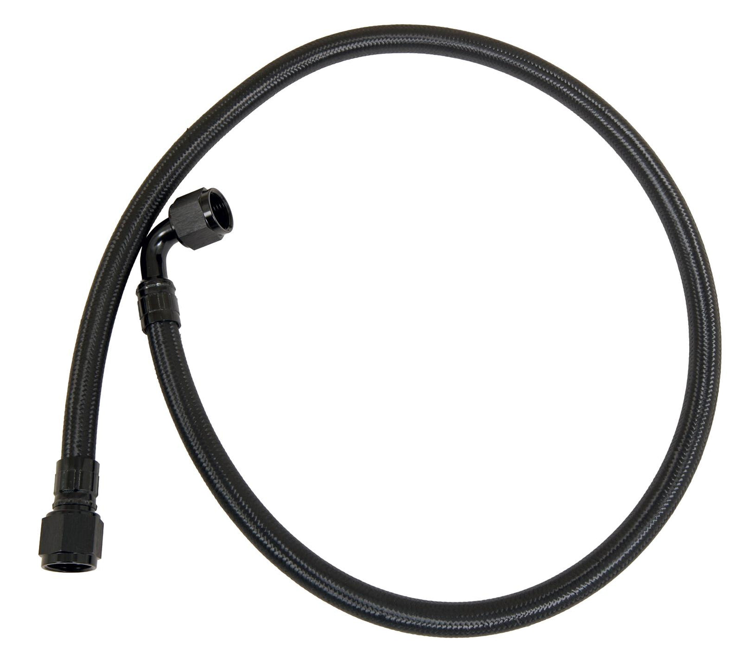 Vibrant Performance 36in PTFE Hose Assy with 8AN Female fittings STRAIGHT/90DEG, Performance Hose & Fluid/Air Plumbing - Part 29073