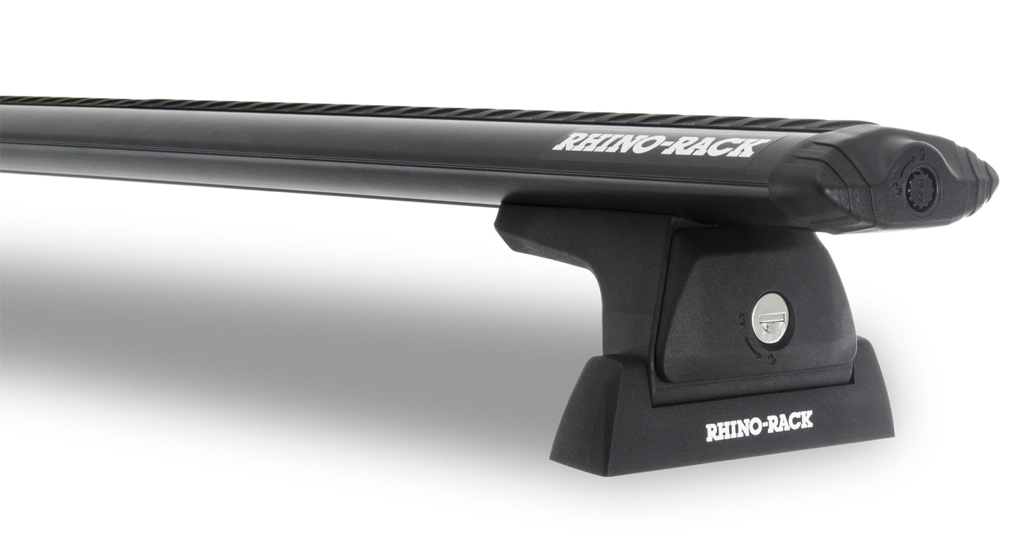 19-21 Ford Ranger 4 Door Pick Up Vortex RLT600 Ditch Mount 2 Bar Roof Rack - Black