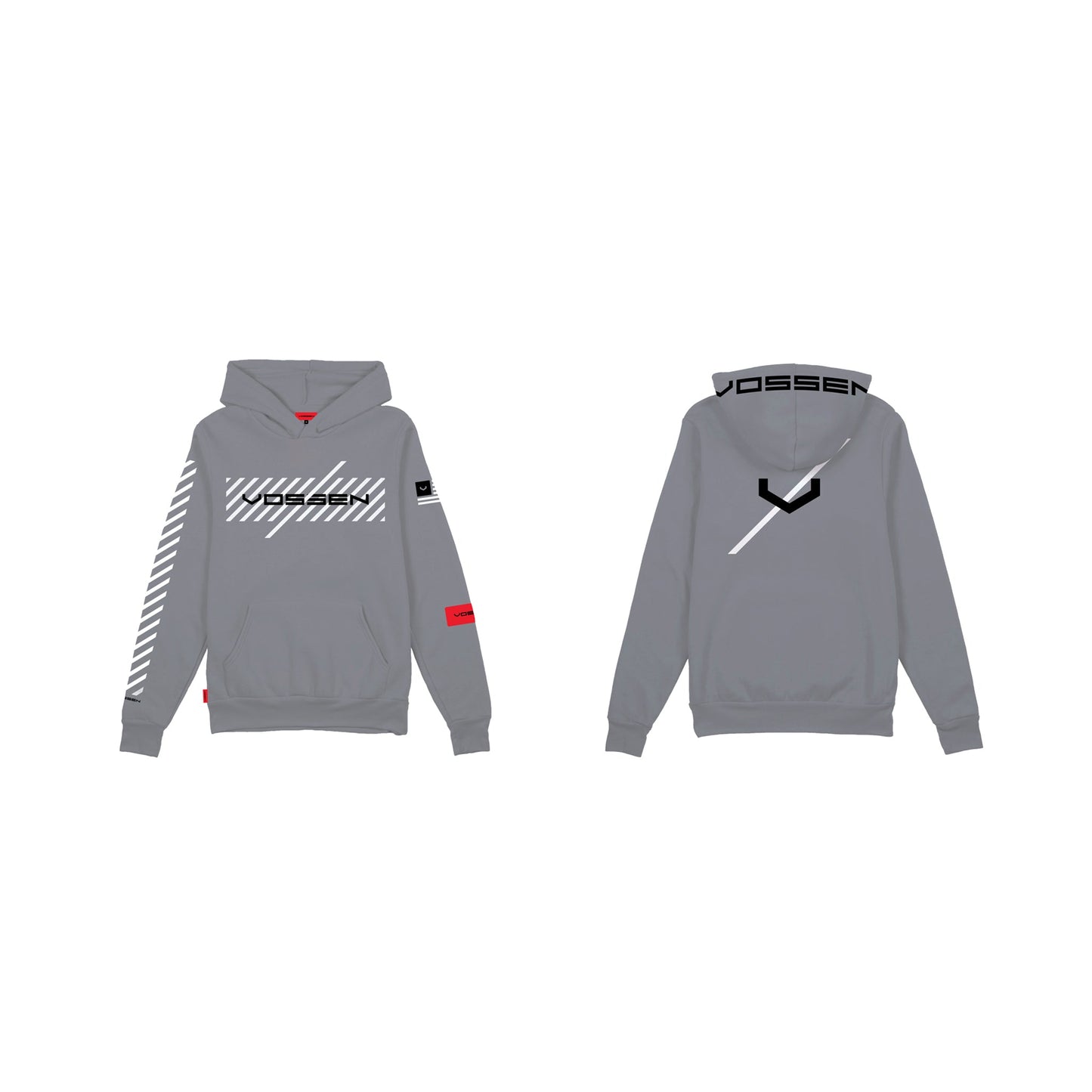 Vossen Tech Stripe Hoodie - Grey - XXL