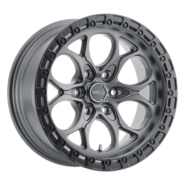 Weld 17x9 Ledge 6 6x135  ET-12 BS 4.50 Satin GUN / Satin BLK Ring 87.1