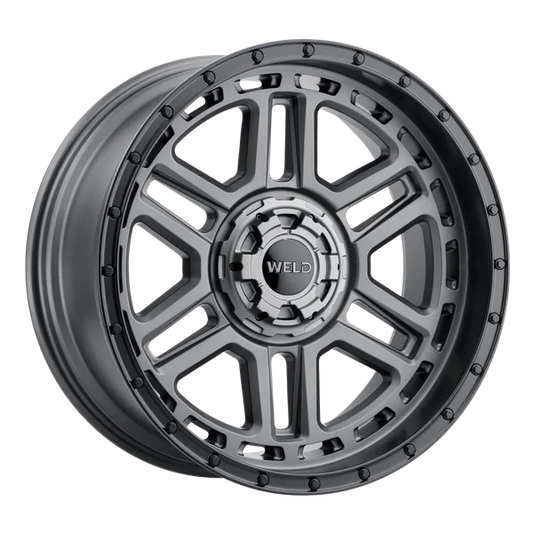 Weld Off-Road Crux 20x12in / 6x135 BP / ET -44 / 106.1mm Bore - Satin Gunmetal / Satin Black Wheel