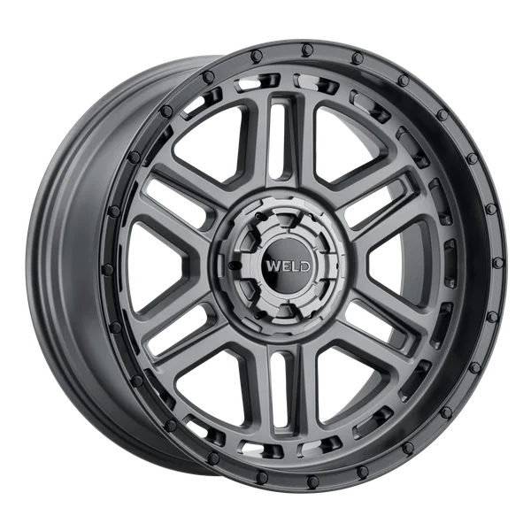 Weld Off-Road Crux 20x9in / 6x135 BP / ET 0 / 106.1mm Bore - Satin Gunmetal / Satin Black Wheel