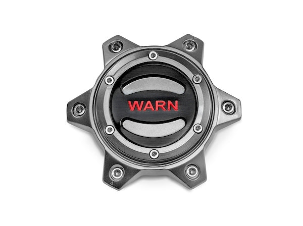 6 Lug Wheel Center Cap Gunmetal and Red WARN