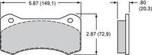 Load image into Gallery viewer, Wilwood BP-40 6620 Aero4 Pad Set - .800 Thick Pad Wilwood