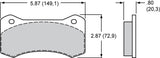 Wilwood BP-40 6620 Aero4 Pad Set - .800 Thick Pad