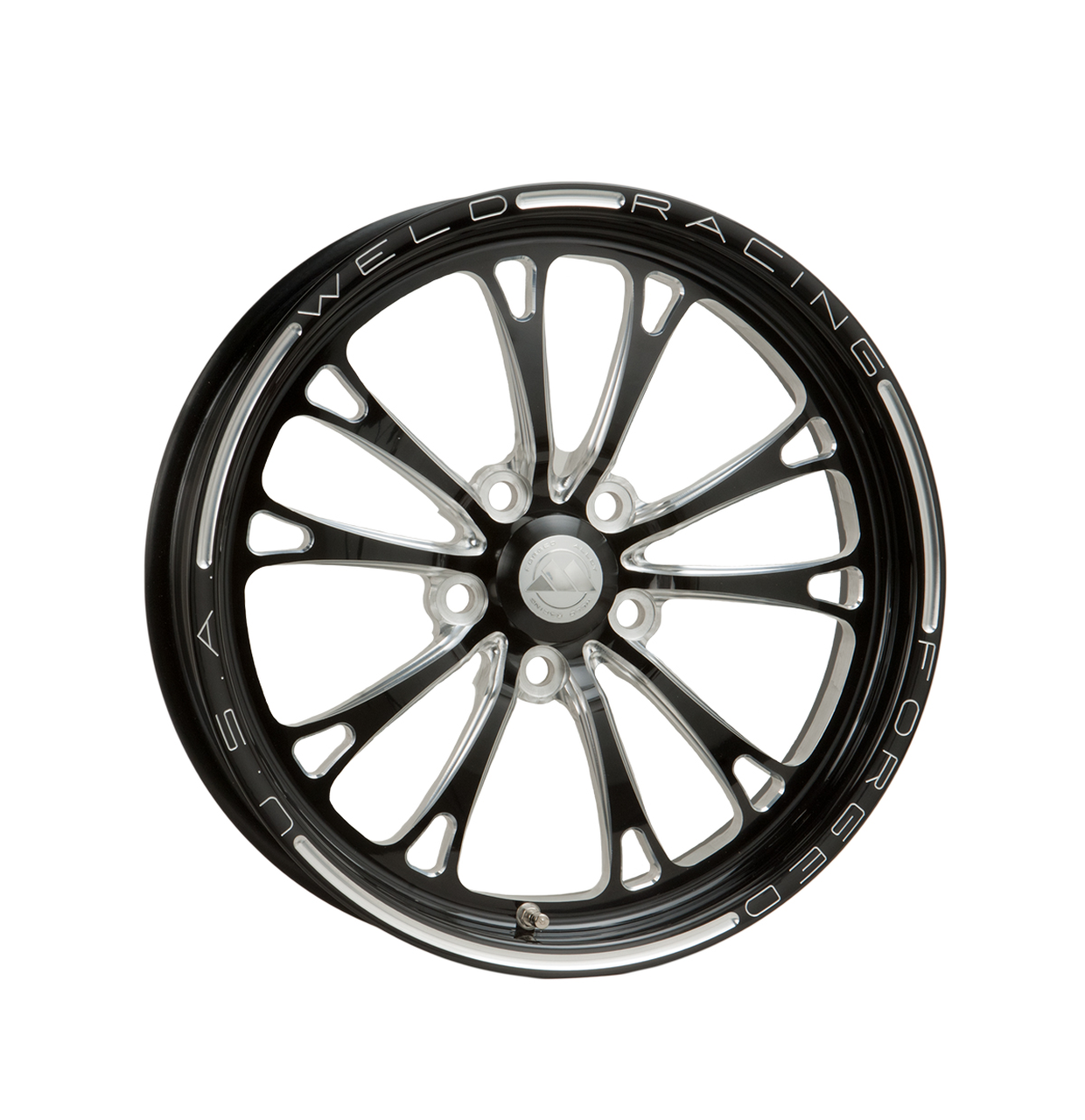 Weld V-Series 1-Piece 17x4.5 / 5x120 BP / 2.25in. BS Polished Wheel - Non-Beadlock