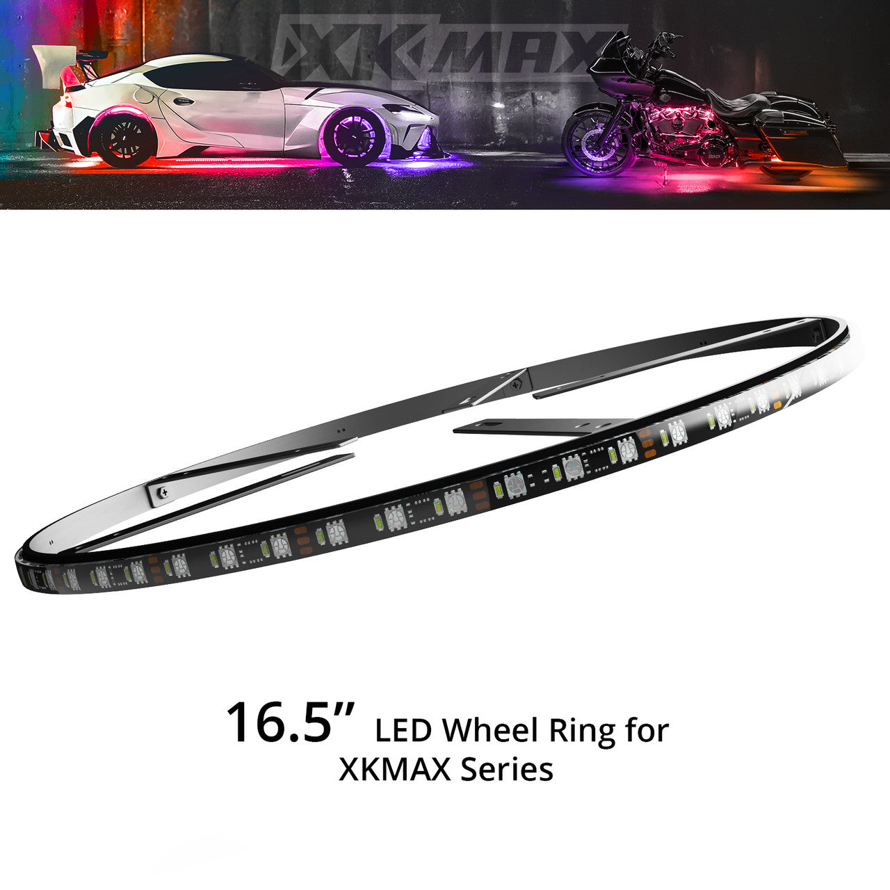 XK Glow XKmax 16.5in RGBW Wheel Ring Light
