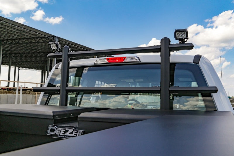 Deezee 17-23 Ford SuperDuty Cargo Management Cab Rack - Txt Blk