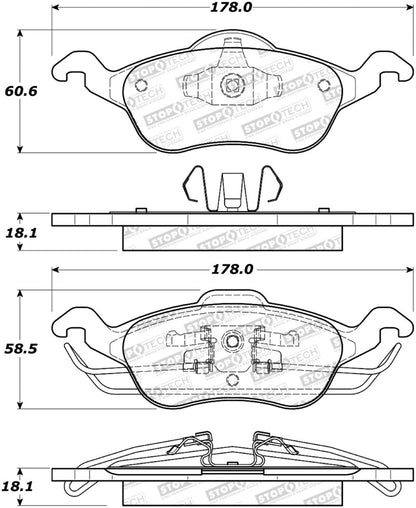 StopTech Premium Ceramic Brake Pads - 308.08160 Stoptech