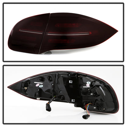 Spyder Porsche Cayenne 958 11-14 LED Tail Lights - Sequential Signal - Red Smoke SPYDER