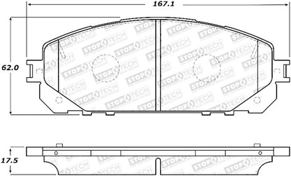 StopTech Premium Ceramic Front Brake Pads - 308.18430 Stoptech