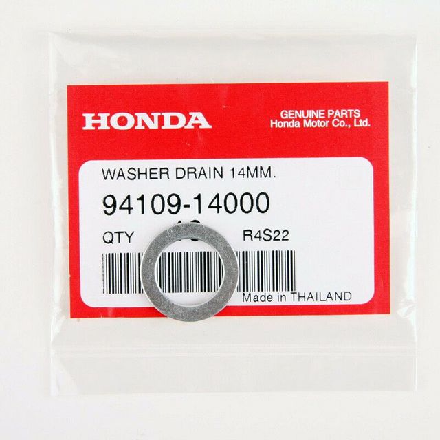 Genuine OEM Honda Aluminum Engine Oil Drain Plug Washer  (94109-14000) X1