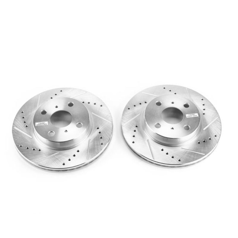 Power Stop 12-15 Scion iQ Front Evolution Drilled & Slotted Rotors - Pair PowerStop