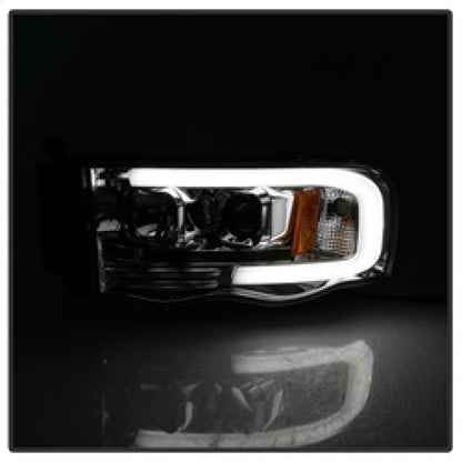 Spyder Dodge Ram 1500 02-05 V2 Projector Headlights - Light Bar DRL - Chrome PRO-YD-DR02V2-LB-C SPYDER