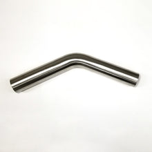 Load image into Gallery viewer, Stainless Bros 2.36in Diameter 1.5D / 3.5in CLR 45 Degree Bend 6.5in leg/6.5in leg Mandrel Bend