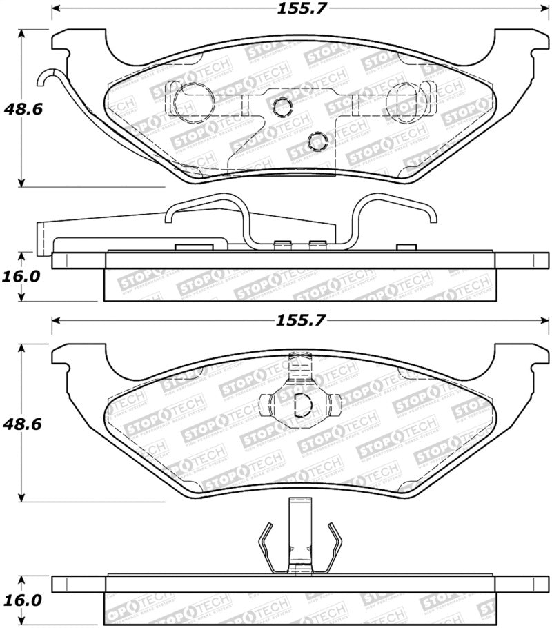 StopTech Premium Ceramic Brake Pads - 308.06620