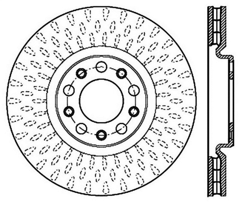 StopTech 15-17 Chrysler 200 / Jeep Renegade Sport Drilled Vented Left Front Rotor Stoptech