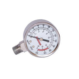 Kleinn Stem Mount Analog Chrome-Plated Air Gauge/ 0-250 PSI - 1/4In M NPT Inlet