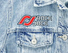 Load image into Gallery viewer, RockJock Jean Jacket w/ Embroidered Logos Front and Back Blue Womens Small