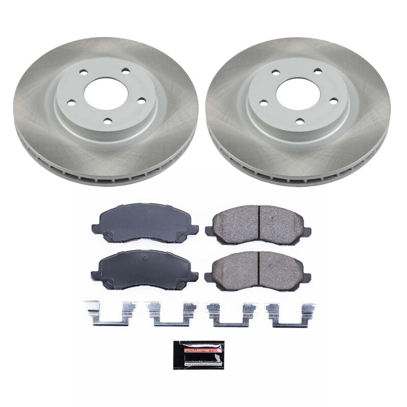 Power Stop 11-20 Mitsubishi Outlander Sport Front Semi-Coated Rotor Kit PowerStop