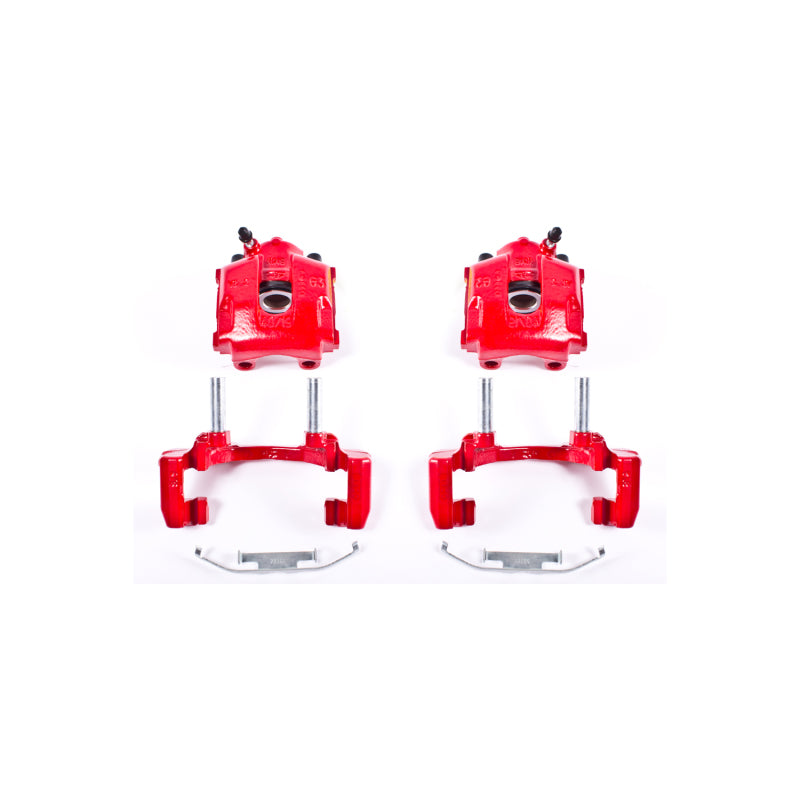 Power Stop 2000 BMW 323Ci Rear Red Calipers w/Brackets - Pair PowerStop