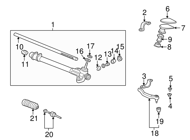 OEM Honda Steering Rack Grommet C (53503-SB2-010) X1