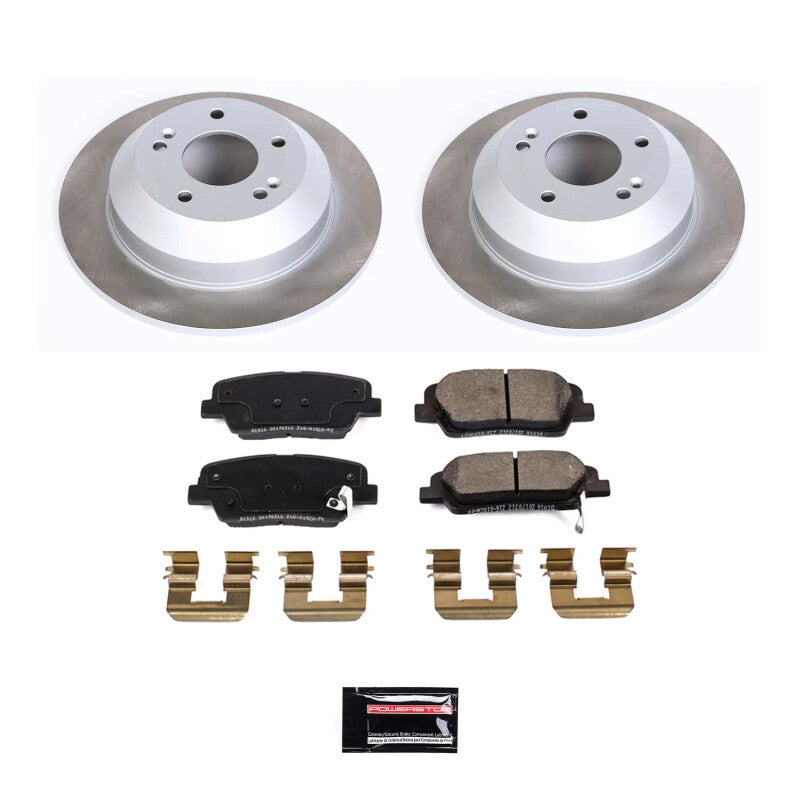 Power Stop 11-15 Kia Sorento Rear Semi-Coated Rotor Kit PowerStop