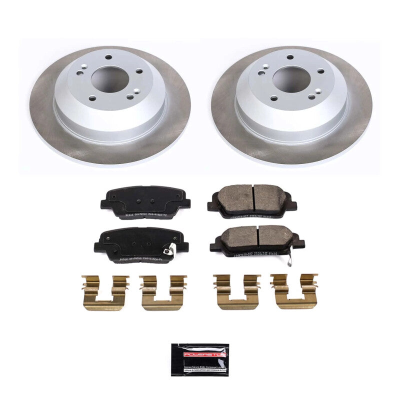 Power Stop 11-15 Kia Sorento Rear Semi-Coated Rotor Kit