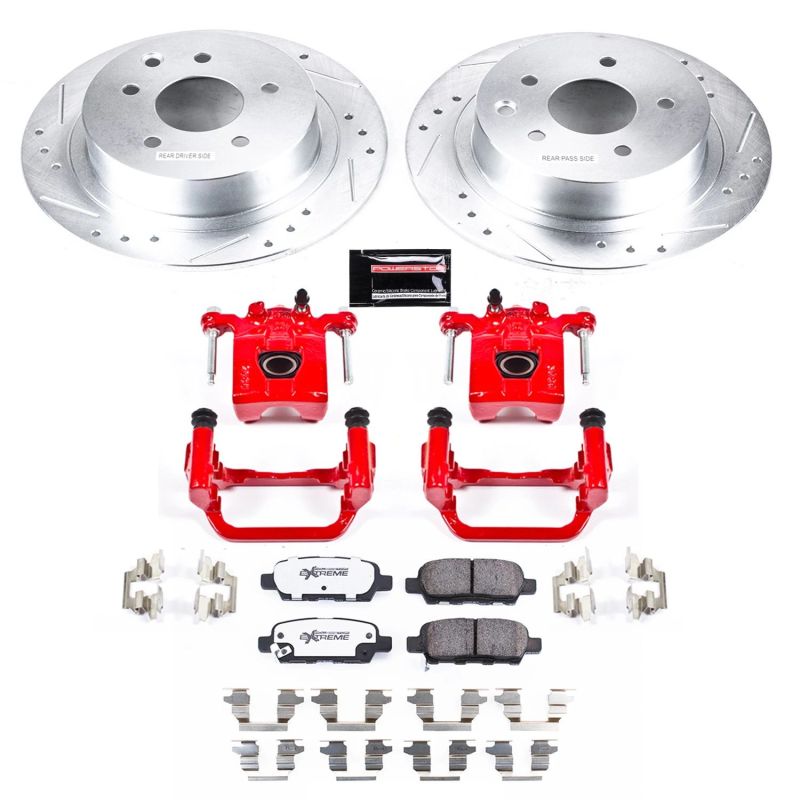 Power Stop 07-10 Nissan Altima Rear Z26 Street Warrior Brake Kit w/Calipers PowerStop