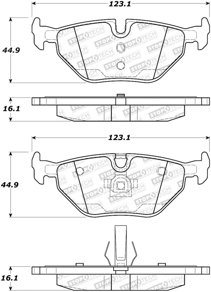 StopTech Premium Ceramic Brake Pads - 308.06922