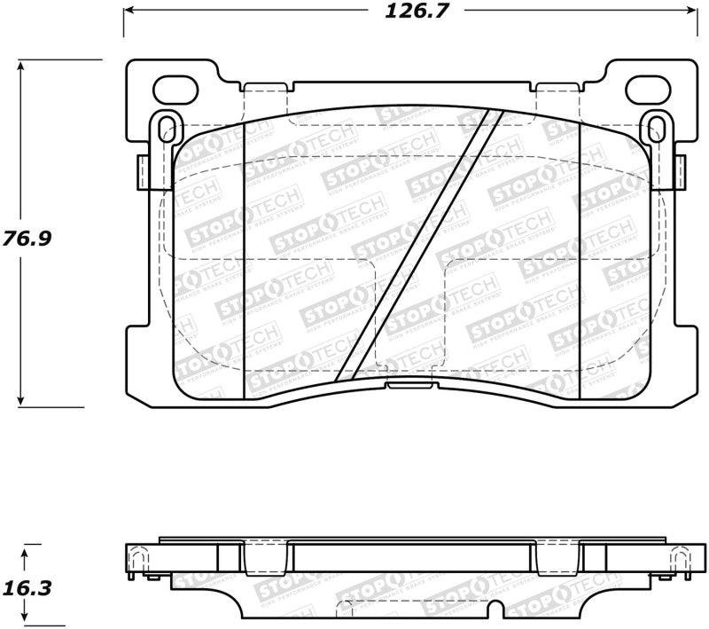 StopTech Premium Ceramic Front Brake Pads - 308.15760 Stoptech