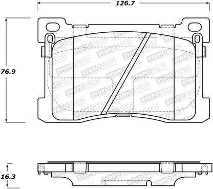 StopTech Premium Ceramic Front Brake Pads - 308.15760 Stoptech