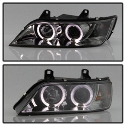 Spyder BMW Z3 96-02 Projector Headlights LED Halo Smoke High H1 Low H1 PRO-YD-BMWZ396-HL-SM SPYDER