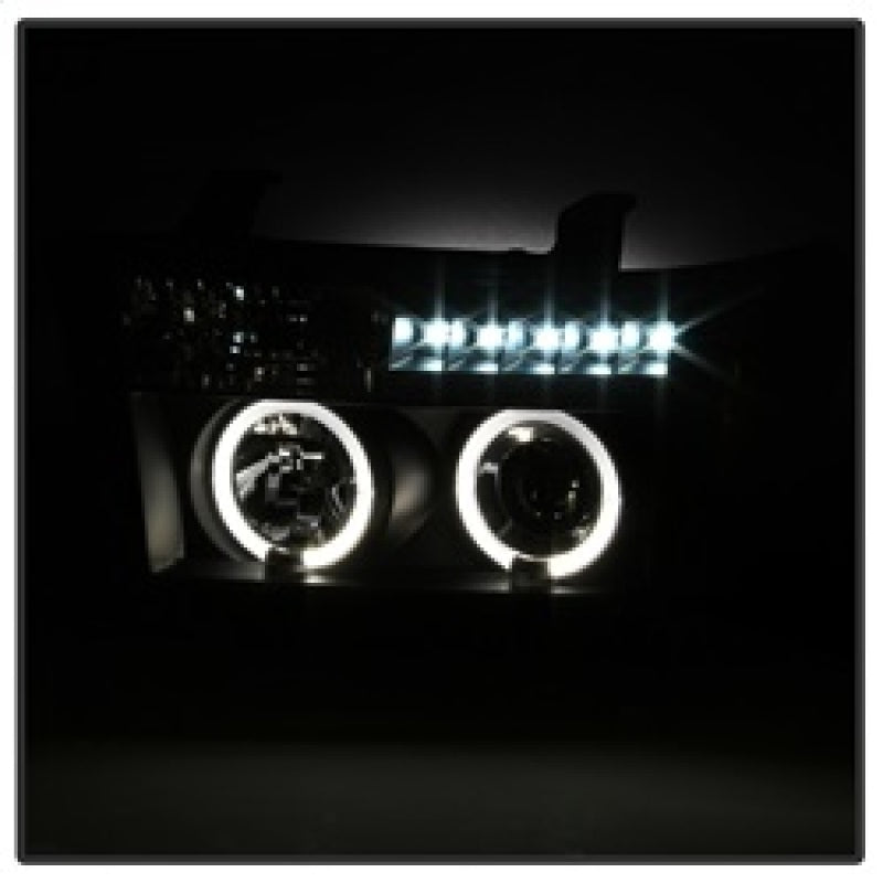 Spyder Toyota Tundra 07-133 Projector Headlights LED Halo LED Blk PRO-YD-TTU07-HL-BK SPYDER