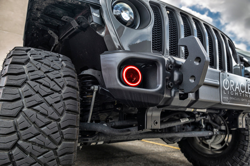 Oracle Jeep Wrangler JL/Gladiator JT Sport High Performance W LED Fog Lights - Red