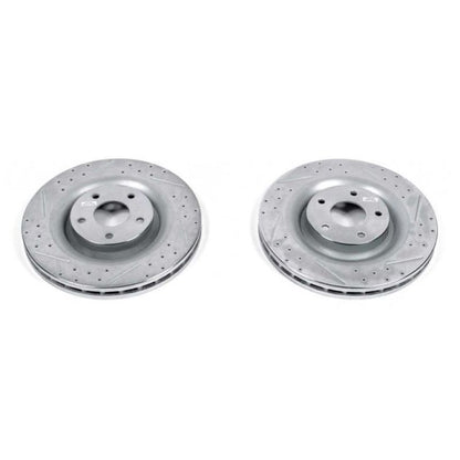 Power Stop 06-13 Chevrolet Corvette Front Evolution Drilled & Slotted Rotors - Pair PowerStop