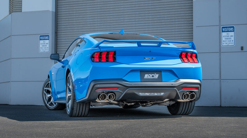 Borla 2024 Ford Mustang GT 5.0L V8 3 in S-Type Catback Non-Active Exhaust- Chrome Quad Tip