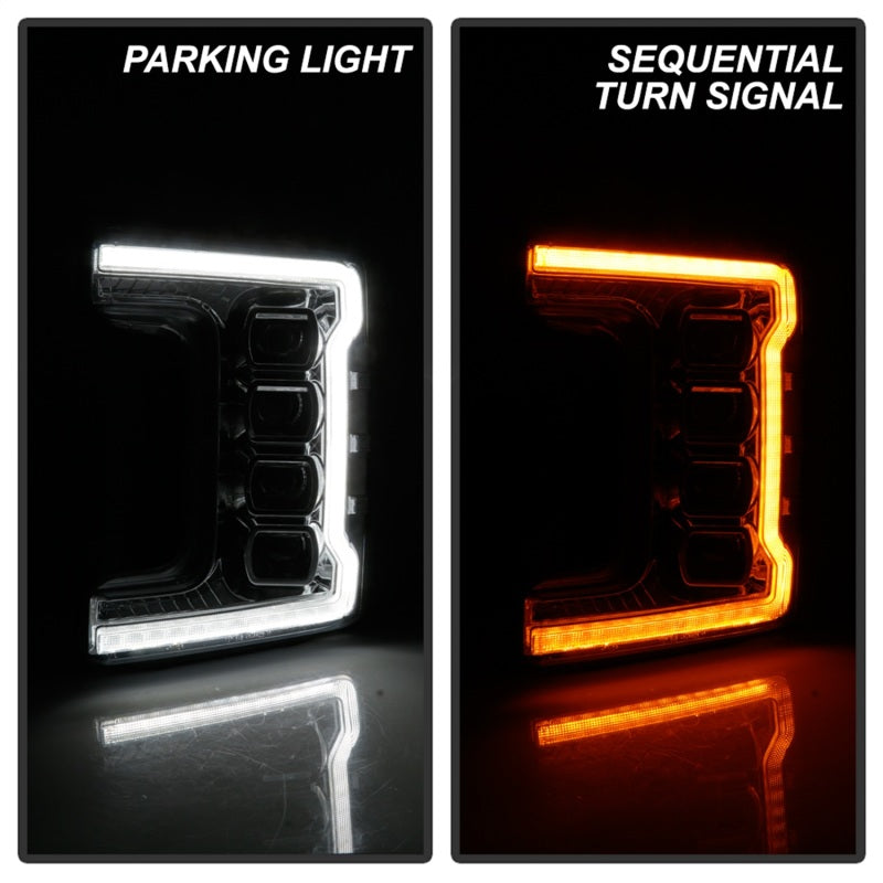 Spyder Ford F-250/F-350/F450 17-18 Full LED Headlights Black PRO-YD-FS17HALAP-SEQ-C SPYDER