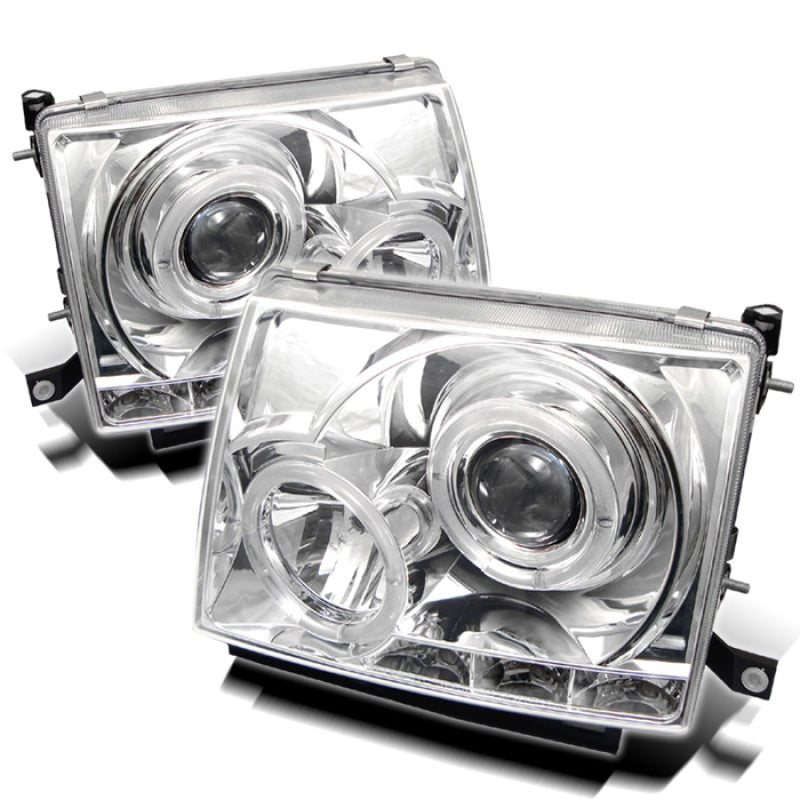 Spyder Toyota Tacoma 97-00 Projector Headlights LED Halo LED Chrome High H1 Low H1 PRO-YD-TT97-HL-C SPYDER