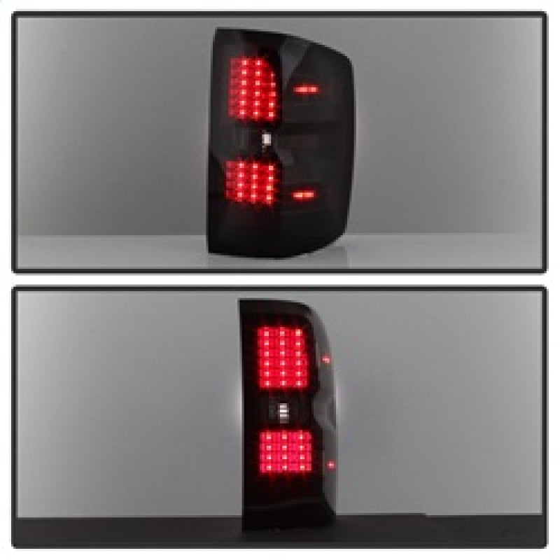 xTune Chevy 1500 14-16 / Silverado 2500HD/3500HD LED Tail Lights - Black Smoked ALT-JH-CS14-LED-BSM SPYDER