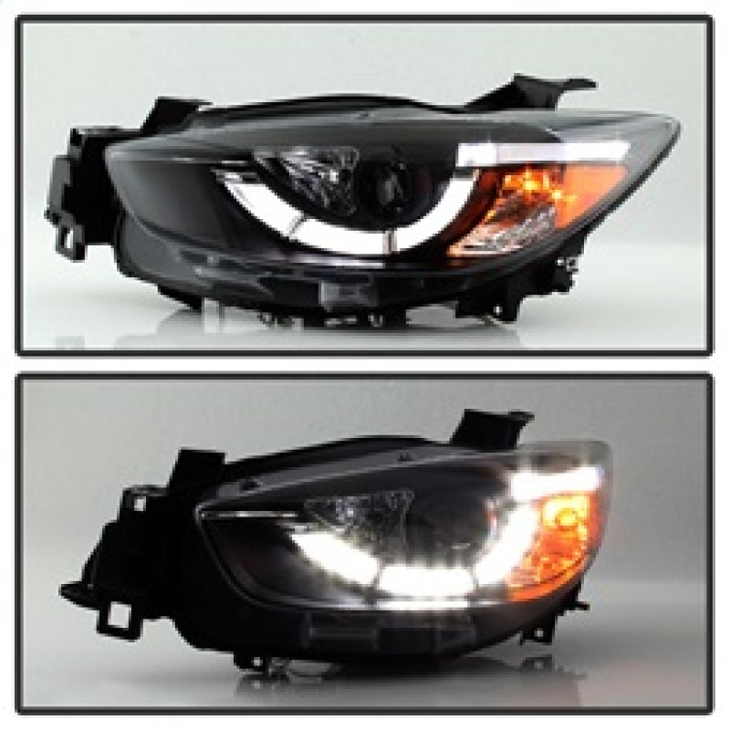 Spyder Mazda CX-5 13-15 Projector Headlights - DRL LED - Black PRO-YD-MCX513-DRL-BK SPYDER