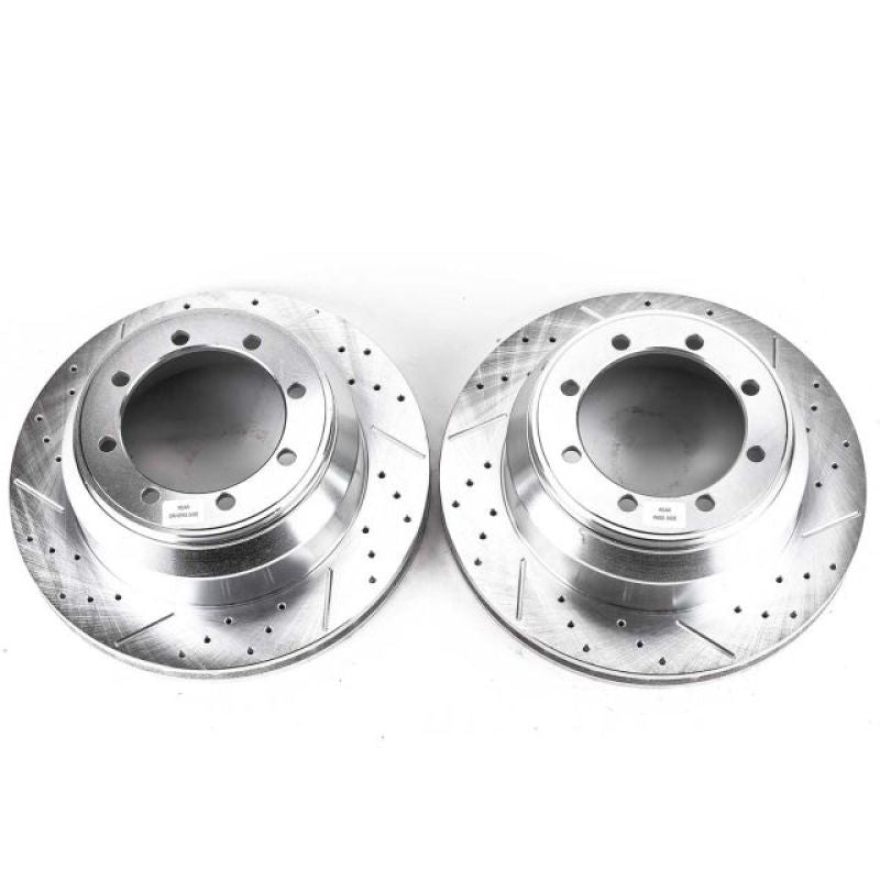 Power Stop 99-04 Ford F-350 Super Duty Rear Evolution Drilled & Slotted Rotors - Pair PowerStop
