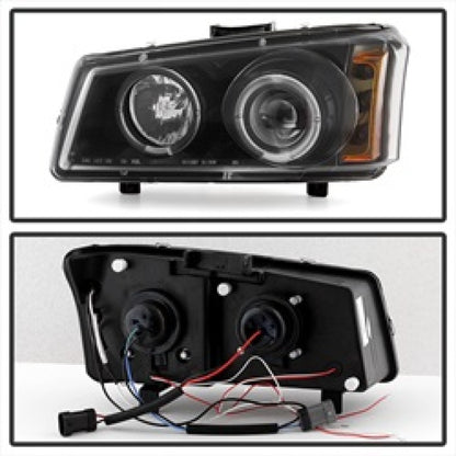 Spyder Chevy Silverado 1500 03-06 Projector LED Halo LED Amber Reflctr Blk PRO-YD-CS03-AM-BK SPYDER