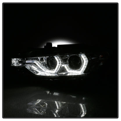Spyder Signature BMW F30 3 Series 12-14 4DR Projector Headlights - Chrome (PRO-YD-BMWF3012-AFSHID-C) SPYDER