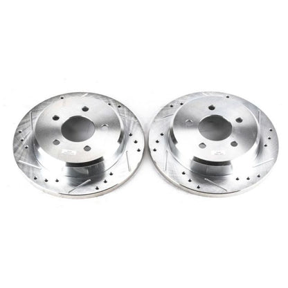 Power Stop 1993 Ford Mustang Front Evolution Drilled & Slotted Rotors - Pair PowerStop