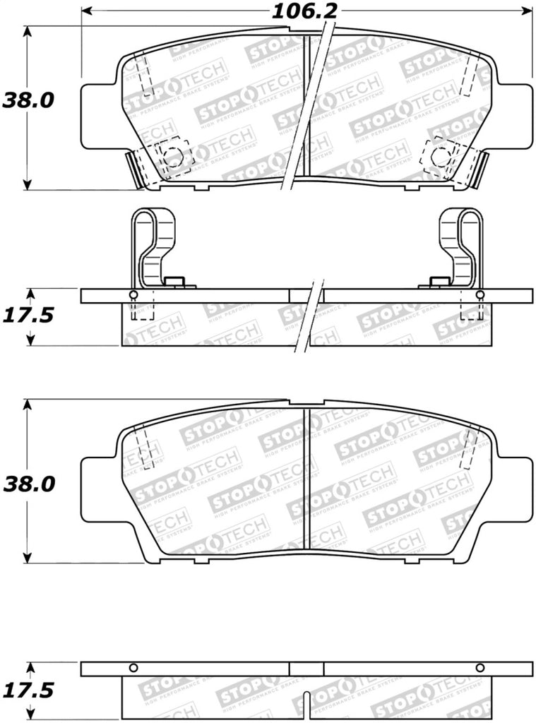 StopTech Premium Ceramic Brake Pads - 308.06720