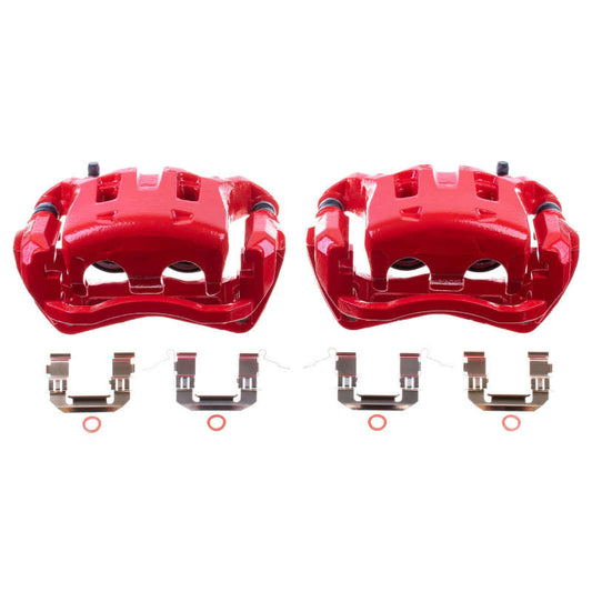 Power Stop 08-11 Nissan Pathfinder Front Red Calipers w/Brackets - Pair PowerStop