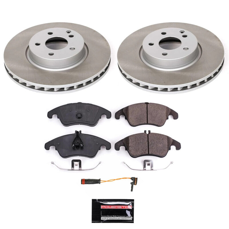 Power Stop 2016 Mercedes-Benz SLK300 Front Semi-Coated Rotor Kit PowerStop